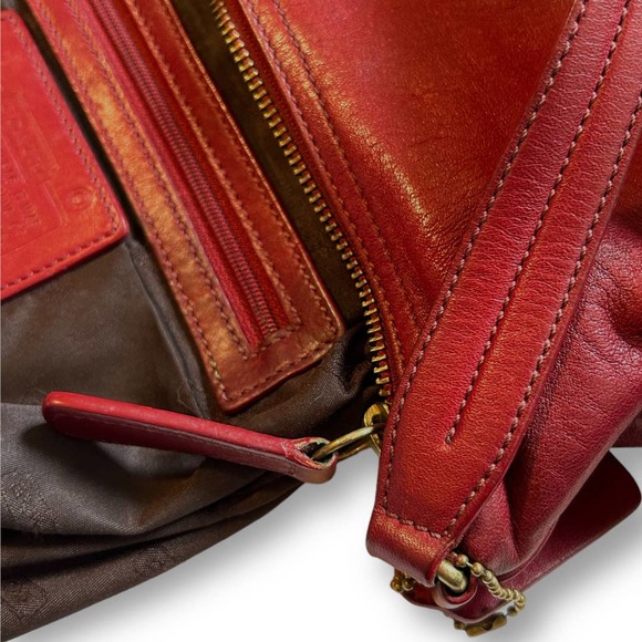 SOLD NOT FOR SALEVintage COACH | Legacy Red Leather Demi Shoulder Bag | 9596 EUC - Picture 15 of 15